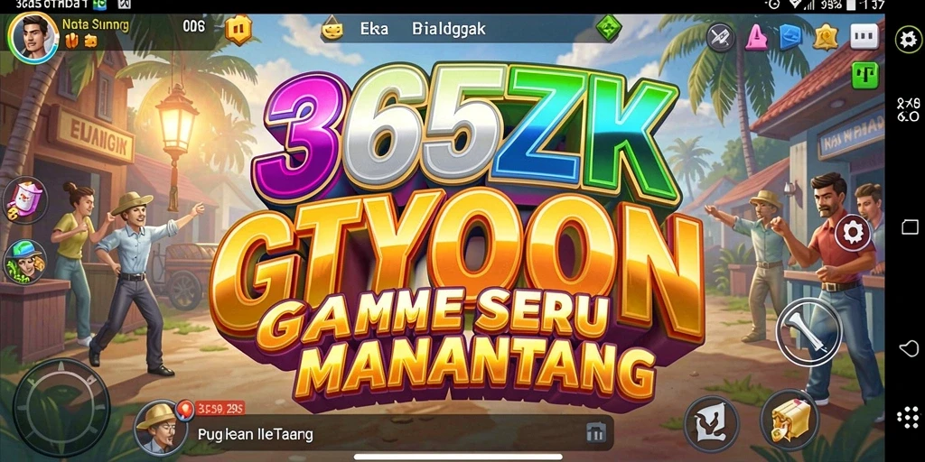 Tampilan menarik dari gameplay 365ZK yang menggambarkan pengelolaan bisnis.