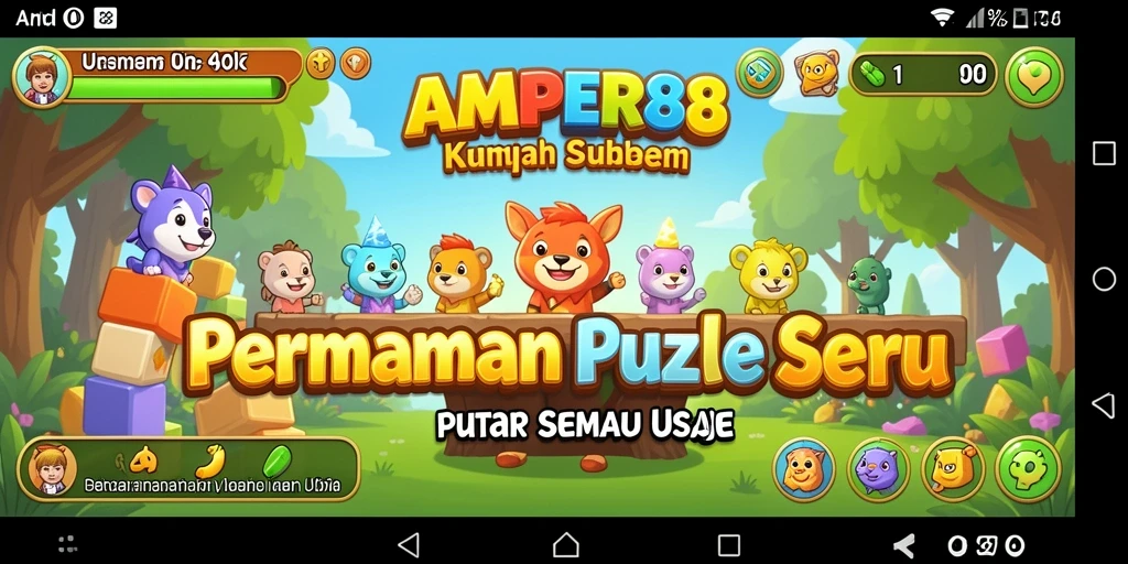 Tampilan gameplay Puzzle yang menarik di AMPER88