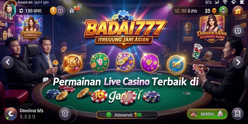 Tampilan menarik dari permainan Live Casino BADAI777 dengan dealer profesional.