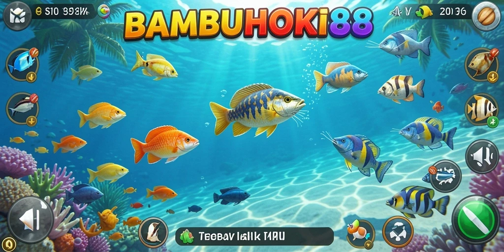 Screenshot gameplay menembak ikan yang mengasyikkan di BAMBUHOKI88.