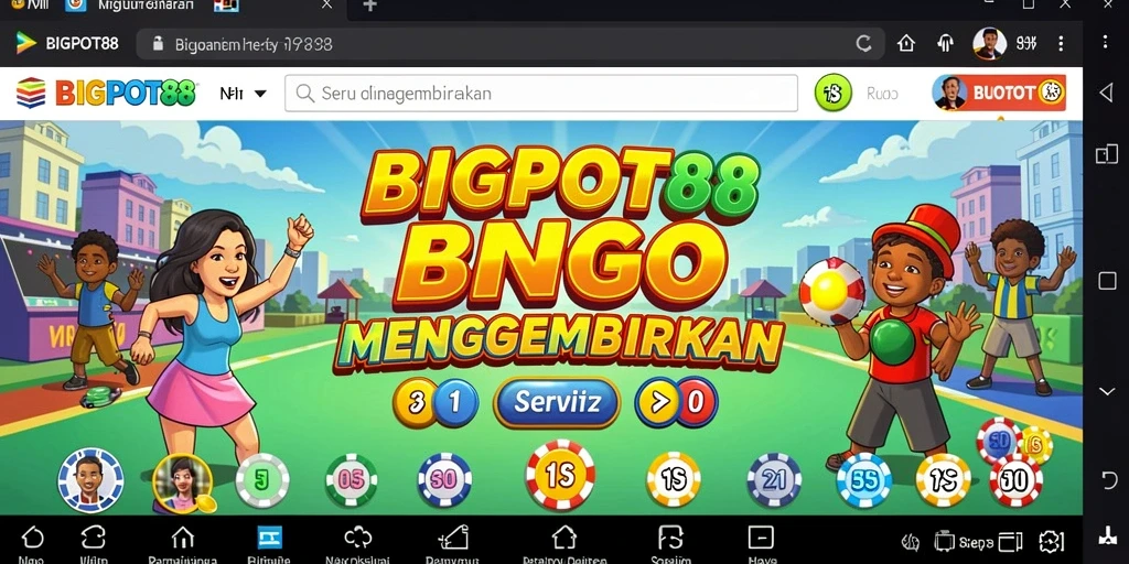 Screenshot bermain Bingo di BIGPOT88 yang menarik dan penuh warna.