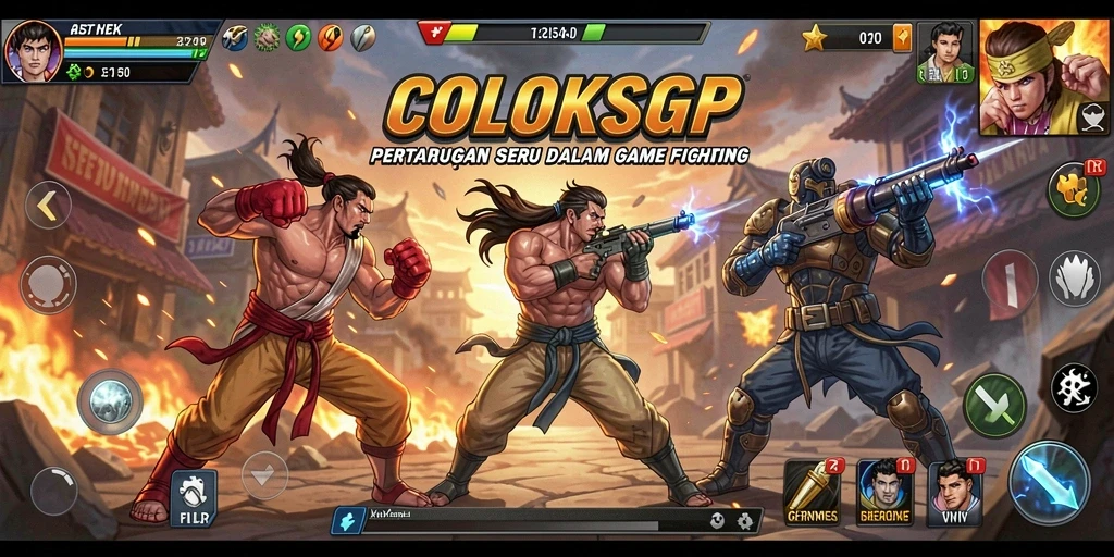 Gameplay COLOKSGP yang mendebarkan dalam arena Fighting.