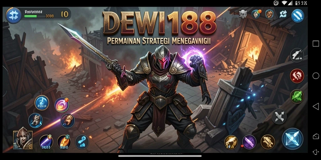 Tampilan gameplay epik dari DEWI188 yang strategis.