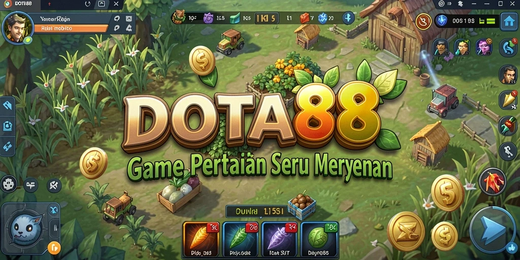Tampilan gameplay DOTA88 yang menarik saat berkebun dan bertani.