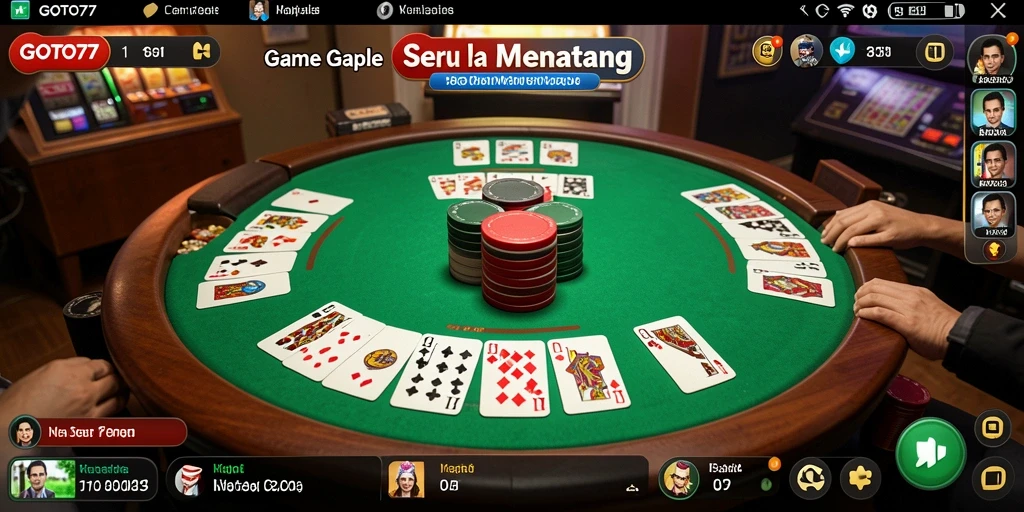 Tampilan gameplay Gaple di GOTO77 yang menarik dan interaktif.