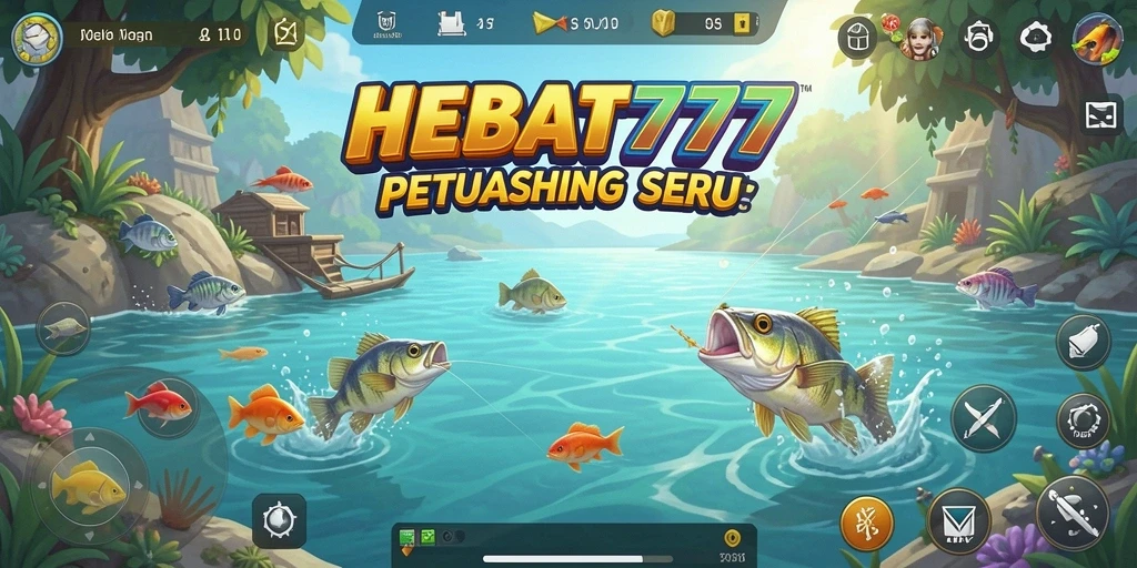 Screenshot HEBAT777 menampilkan gameplay memancing yang seru dan interaktif.