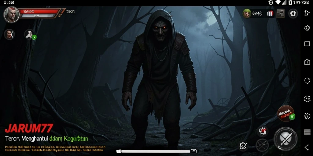 Gameplay seram JARUM77 yang membawa suasana mencekam.