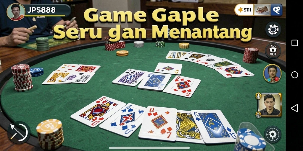 Tampilan gameplay Gaple yang seru dan kompetitif di JPS88.