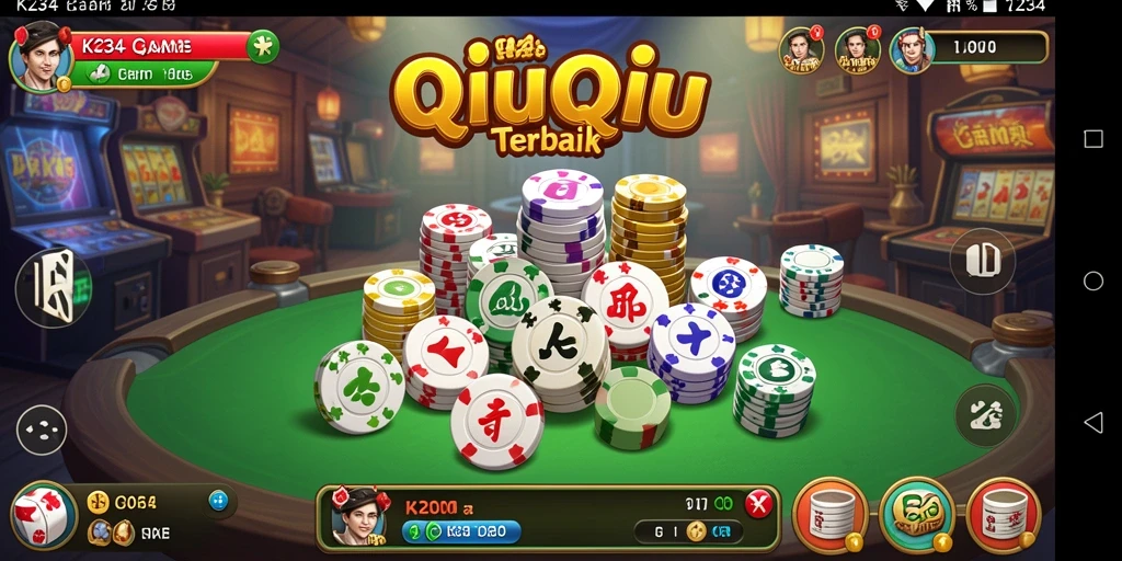 Screenshot menunjukkan gameplay seru dalam K234 QiuQiu.