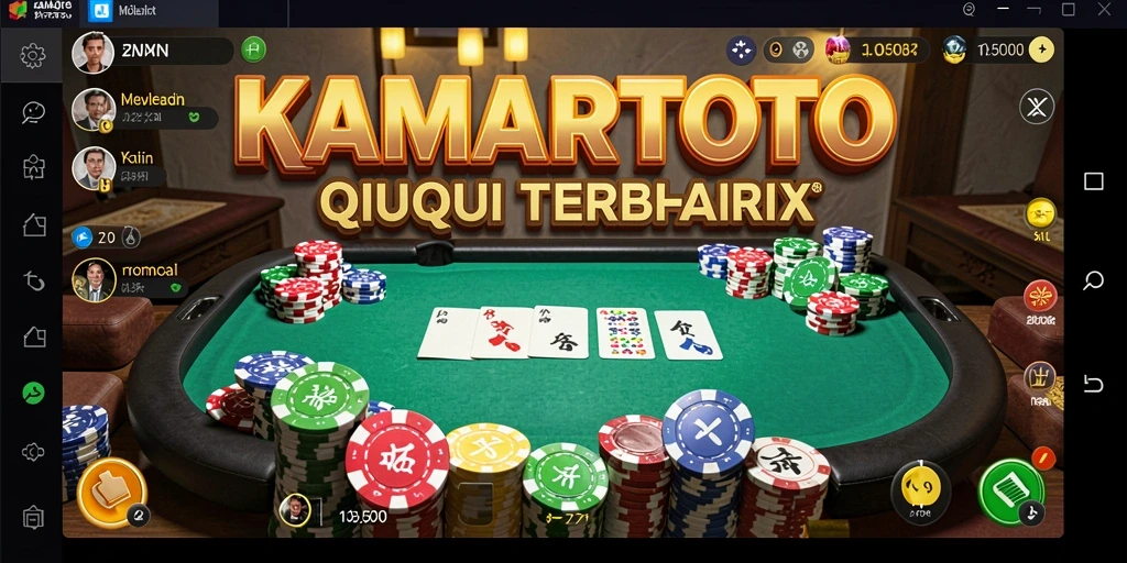 Screenshot utama KAMARTOTO menunjukkan pemain yang sedang menikmati permainan QiuQiu.
