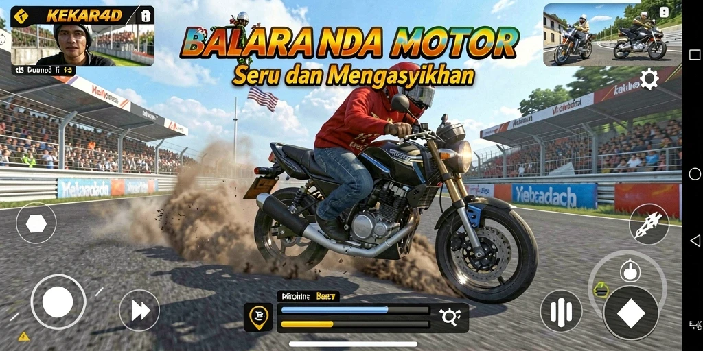 Gameplay seru di balapan motor KEKAR4D yang penuh adrenalin.