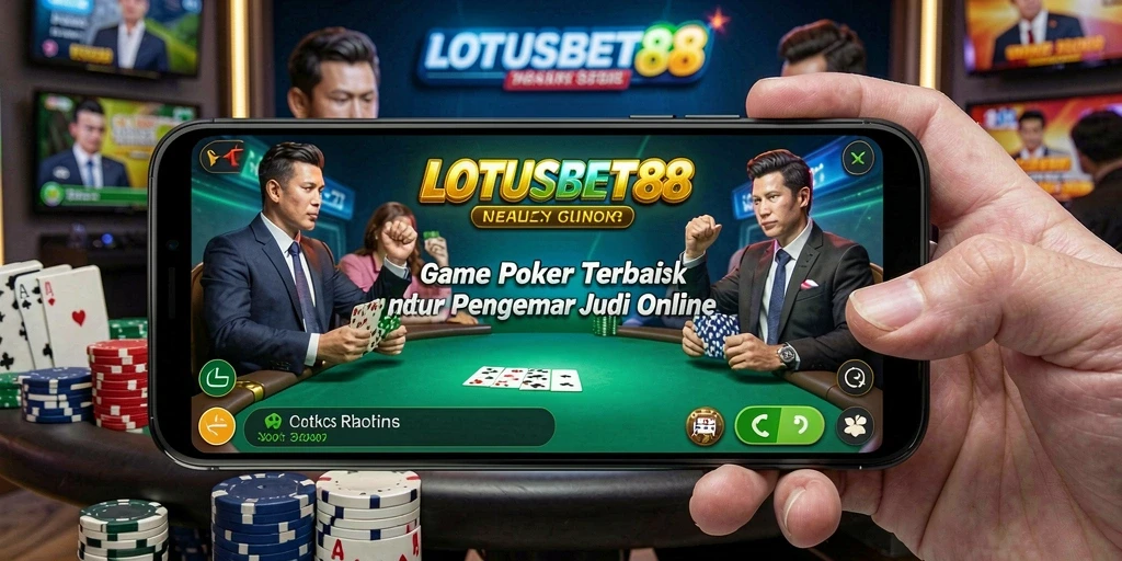 Gameplay LOTUSBET88 yang menegangkan dan seru saat bermain Poker.