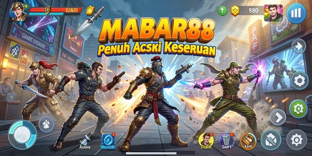 Screenshot gameplay MABAR88 yang menunjukkan aksi seru dalam game Arcade.