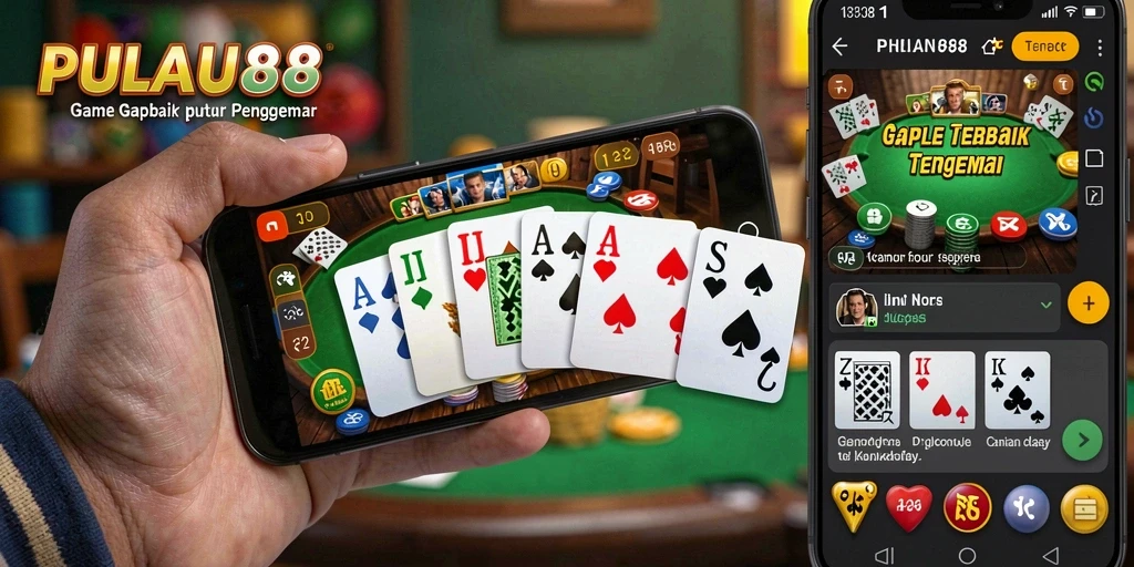 Screenshot PULAU88 menampilkan momen seru permainan Gaple.
