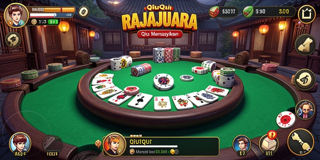 Tangkapan layar gameplay RAJAJUARA dengan aksi seru QiuQiu.