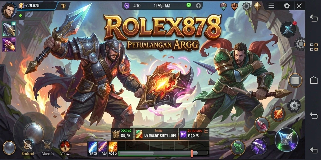 Screenshot gameplay <strong>ROLEX878</strong> menampilkan aksi pertempuran yang intens dalam dunia ARPG.