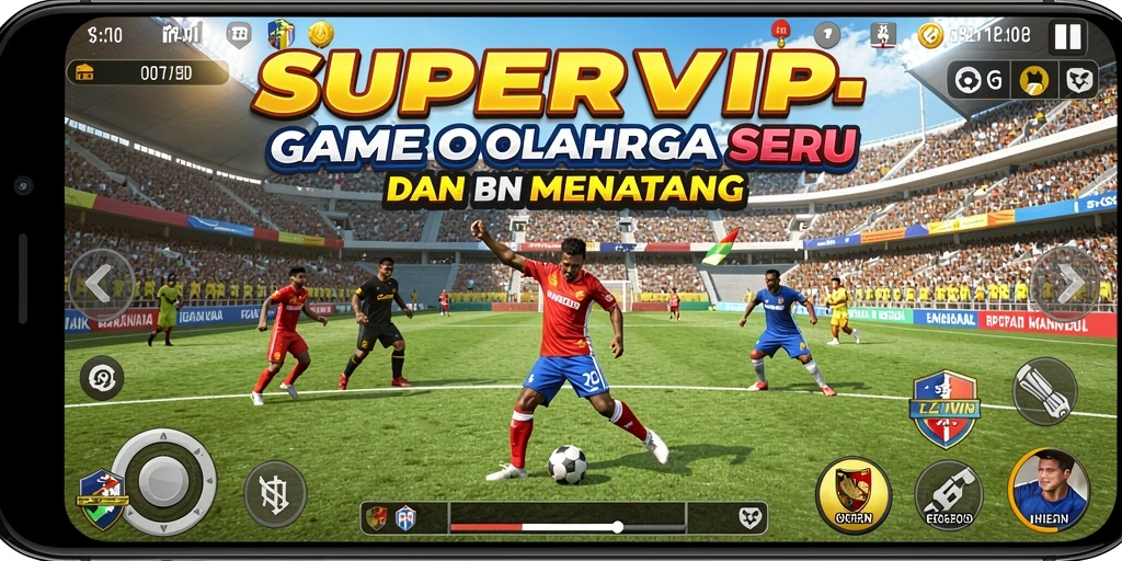 Tampilan gameplay <strong>SUPERVIP</strong> yang dinamis dan penuh aksi.